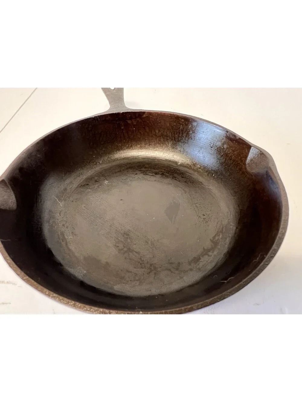 Unmarked Birmingham Stove 8-1/6 Inch Cast Iron Skillet Single Notch 1930’s
